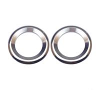 Tidgel Anillo de altavoz de acero inoxidable rojo para Honda Civic de 10ª generación 2016-2021, cubierta de audio para puerta de pilar A, decoración de aspecto deportivo, paquete de 2 (plateado)