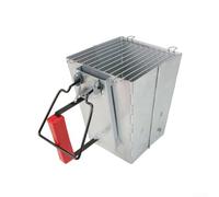 Tidgel Arrancador de chimenea plegable de carbón, cesta plegable para parrilla con mango resistente al calor, capacidad de 5 libras, acero galvanizado para camping y barbacoa