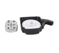 Tidgel Arrancador de retroceso, 8 cm x 8 cm x 3 cm 85 cm para cortador de cepillo y cortadora de césped, cuerda de fácil instalación, cuerda fuerte de garra, color negro y plateado