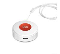 Tidgel Botón WiFi SOS para alarma de seguridad inteligente Doodle, interruptor inteligente recargable IPX4 impermeable, para aplicación TUYA, para Alexa