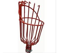 Tidgel Cabeza de cesta de metal para recolectar frutas para una cosecha eficiente, herramienta de jardín roja con tamaño de 34,5 x 14,5 cm para manzanas, peras y cerezas