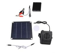 Tidgel Calentador de pollo alimentado por energía solar, calentador al aire libre sin batería para casa de perro e invernadero (ventilador de calefacción de 20 W)