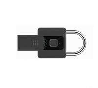 Tidgel Candado impermeable de huellas dactilares recargable por USB para cerradura inteligente con llave de respaldo para puerta al aire libre, cobertizo, gimnasio, taquilla, color negro