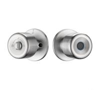 Tidgel Cerradura inteligente de puerta con huellas dactilares, perilla esférica de acero inoxidable sin llave para apartamentos, oficinas, habitaciones de madera (D)