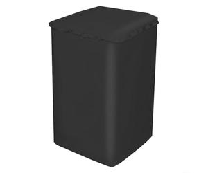 Tidgel Cubierta antipolvo para lavadora, tela Oxford 210D, medio paquete, protector impermeable para uso en balcón al aire libre, negro, 57 x 62 x 95 cm
