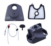 Tidgel Cubierta de caja de aire para cortacésped 545109601 con filtro de aire 545112101, filtro de combustible y bombilla de imprimación, para Craftsman y Husqvarna-125B 125BX