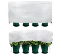 Tidgel Cubierta de protección contra heladas para plantas, paquete de 2, manta aislante de invierno para árboles al aire libre, arbustos, escudo no tejido para clima frío, fácil y rápido de usar (A)