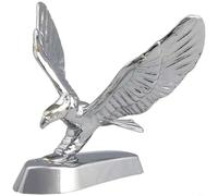 Tidgel Decoración de aluminio para guardabarros delantero de motocicleta con emblema de cabeza de águila para estilo personalizado de bicicleta, acabado negro, ajuste de 15,5 cm (F)