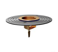 Tidgel Desagüe para piso para latón Negro 100mm Antirretorno Baño Desagüe | para latón macizo anticorrosión, válvula oscilante , tapa negra 100mm, filtro pelos, 2 unidades
