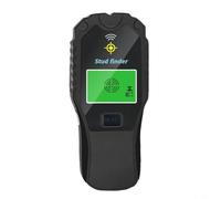 Tidgel Escáner de pared 5 en 1 con pantalla LCD, detector de metales de cable para detección de tuberías de madera de alambre vivo de CA de hasta 80 mm, herramienta de mejora del hogar, color negro
