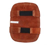 Tidgel Escudo de mano de soldadura de cuero de vaca con aluminio reflectante para alta protección contra el calor, protector de 16,5 x 19 cm para construcción naval y reparación de automóviles