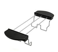 Tidgel Estante para tostadas de acero inoxidable de 26 cm, apto para lavavajillas, soporte para calentar y asar pan, ideal para encimeras de cocina y acampar al aire libre (negro recto)