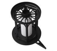 Tidgel Farol solar con efecto de llama bailando, IP65 impermeable luz de jardín al aire libre, encendido/apagado automático, 8-12 horas de funcionamiento, negro