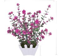 Tidgel Flores artificiales de plástico para mini valla para decoración de mesa y exhibición de interiores en casa y oficina, verde (color loto)