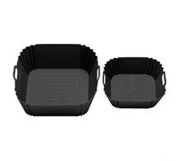 Tidgel Forro de silicona para freidora de aire, paquete de 2 cestas reutilizables antiadherentes con ranuras elevadas para FN101GY, accesorios de cocina resistentes al calor para una cocina saludable