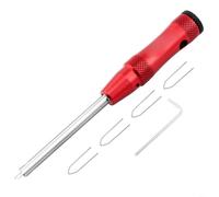 Tidgel Herramienta de instalación de pezón para radios de bicicleta con 4 núcleos, aleación de aluminio 6061 para juegos de ruedas de doble capa, evita la pérdida de tapa durante la construcción (rojo