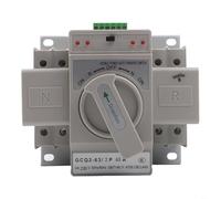 Tidgel Interruptor de transferencia automática de doble potencia 2P 63A para cambio de generador ATS, conmutación automática de red a generación de 220 V con luz indicadora