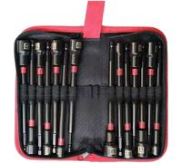 Tidgel Juego de 16 puntas magnéticas para destornillador y llaves de acero al carbono de 3/8 pulgadas con estuche para reparaciones domésticas y profesionales