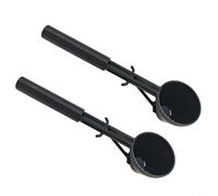 Tidgel Juego de 2 cucharas medidoras de café con embudo, mecanismo deslizante para control de precisión de tierra, herramientas negras ABS para el hogar para elaboración de cerveza barista
