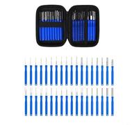 Tidgel Juego de 36 herramientas de extracción de pines, extractor de terminales de acero inoxidable, para conectores de arnés de cables automotrices, mango ergonómico con estuche de almacenamiento