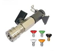 Tidgel Juego de boquillas para lavadora de alta presión de acero inoxidable con conexión rápida de 1/4 pulgadas, 2320 PSI, para Karcher para Bosch y Nilfisk (D)