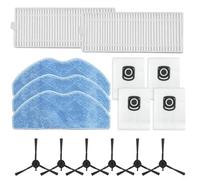 Tidgel Kit de accesorios para aspiradora con filtros de cepillos laterales, paños de fregona y bolsas de polvo compatibles con Tefal Serie 75 S+ RG8597W Fácil y rápido de usar (A)