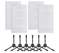 Tidgel Kit de cepillo lateral y filtro para Tapo RV30 Max para Plus RV20 Max para Plus, 4 filtros, 6 cepillos laterales, piezas de repuesto, diseño a presión para una fácil instalación