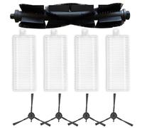 Tidgel Kit de cepillo principal y cepillos laterales, para EZVIZ RE4 RE4 para Plus RE5 RE5 para aspiradora robot Plus, piezas de repuesto de nailon con filtros para una limpieza eficiente
