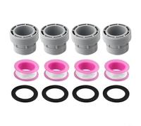 Tidgel Kit de conversión de manguera de filtro de 40 mm a 1 1/2 pulgadas para piscinas sobre el suelo para Intex para Coleman, incluye 2 adaptadores, 2 juntas tóricas y cinta (paquete de 4)