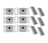 Tidgel Kit de filtro y bolsa de polvo de repuesto para ECOVACS para DEEBOT X9 Pro para OMNI T80 para X8 Pro, diseño sellado a prueba de fugas, 6 a 20 paquetes (12 unidades)