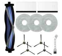 Tidgel Kit de repuesto para aspiradora, kit de repuesto para aspiradora LEFANT para robot M3, incluyendo cepillos laterales de cepillo principal, filtros HEPA y almohadillas lavables para fregona (A)