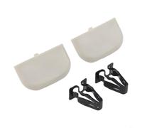 Tidgel Kit de tapa y clip para visera solar compatible con Ford Fusion 2014-2016, sustituye a DS7Z4273AA DS7Z-9904132-A, piezas de reparación interior de plástico gris beige (gris)