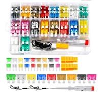 Tidgel Kit surtido de fusibles para coche, 306 piezas, 2-35 A, mediano y pequeño para MINI con probador de circuito, caja de almacenamiento para reparación eléctrica de automóviles y camiones
