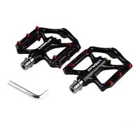 Tidgel Liteplus Pedales de carbono ultraligeros, plataforma ancha antideslizante con rodamientos sellados para MTB y bicicletas plegables, par de 181 g