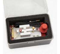 Tidgel Llave de mano para código Morse, carcasa ABS impresa en 3D con haz de aluminio, paleta ligera CW para operación de onda corta de radio jamón negro (rojo)