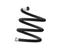 Tidgel Manguera de ducha de silicona flexible, TPR de grado alimenticio con conectores de latón de 360°, repuesto antienredos de 1,5 m para RV, bidé y baño de mascotas (negro)