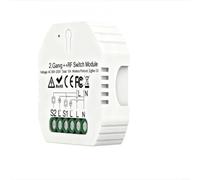 Tidgel Módulo de interruptor inteligente ZIGBEE de 1/2 vías de 2 bandas para Tuya Smart, para MINI controlador de luz WiFi compatible con ALEXA para ECHO, control de voz y aplicaciones