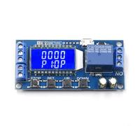 Tidgel Módulo de relé de temporizador industrial, con pantalla LCD, DC 6-30V y USB 5V, control de precisión de 0.01s-9999min para automatización