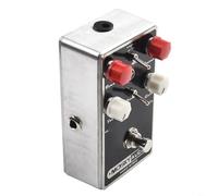 Tidgel MOSKY - Pedal de efectos de guitarra de distorsión marrón, interruptores vintage/moderno y Boost, controles de ganancia/tono/contorno, carcasa de metal para rock blues