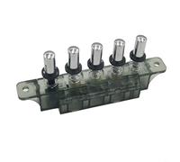 Tidgel MQ165 Interruptor de botón pulsador de tres posiciones para reparación de campanas de cocina, control de repuesto de plástico AC 250V 4A en tono plateado y gris