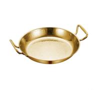Tidgel Paellera de acero inoxidable, fondo plano grueso con acabado martillado, pulido electrolítico para una fácil limpieza, compatible con estufas de inducción de gas, ideal para paella caliente