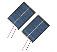 Tidgel Panel solar policristalino de 0,6 W, 6 V, con cable de 15 cm, para proyectos de bricolaje, energía eficiente, luz de jardín, lámpara de calle, tamaño compacto, color negro 2