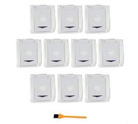 Tidgel Paquete de 10 bolsas de polvo de 3 L para Ecovacs para Deebot para T30 para aspiradora Omni Pro Robot con cepillo amarillo, contenedor desechable de alta capacidad