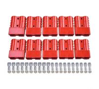 Tidgel Paquete de 10 conectores estilo 50 A, 6 AWG-12 AWG 600 V CC alimentación para panel solar, para caravana, 4 WD, sistema de batería dual (rojo)