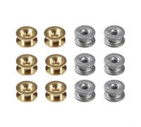 Tidgel Paquete de 12 fundas de agujero de cabeza de recortadora, juego de ojales de aluminio de latón, piezas de repuesto para recortadora de cuerdas, buje de cabezal de corte de cortacésped, kit de