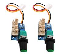 Tidgel Paquete de 2 4 canales para controlador de ventilador PWM, interruptor regulador manual de 12 V CC con perilla para refrigeración de chasis de CPU de PC, 3 A por puerto (C)