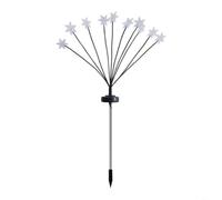 Tidgel Paquete de 4 luces solares de copo de nieve que se balancean con movimiento IP65, impermeables, encendido y apagado automático para jardín, camino, patio, decoración de Navidad