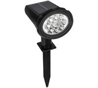 Tidgel Paquete de focos solares con 7/10 LED, luz de jardín impermeable IP44, encendido/apagado automático RGB blanco cálido para decoración de caminos de césped (10 colores cíclicos)