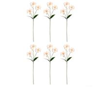 Tidgel Peonías de seda alternativas de lirios artificiales, 6 unidades, flores de tallo largo para decoración de fiestas, bodas, recepciones, 60 cm (amarillo)