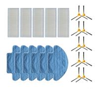 Tidgel Piezas de repuesto para aspiradora Haier T550W T560H para Netbot para S12 Edge, kit de filtro de trapo, paños de fregona de cepillo lateral, accesorios de limpieza profunda para suelos de